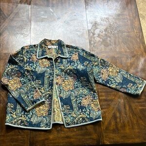 Beautiful Floral Tapestry button up Jacket
